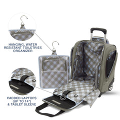 Travelpro Luggage Maxlite 5 Softside Lightweight Rolling Underseat Compact Carry on Upright 2 Wheel Bag, Men and Women ( Slate Green , 15-Inch ) Slate Green 15 Inch U13