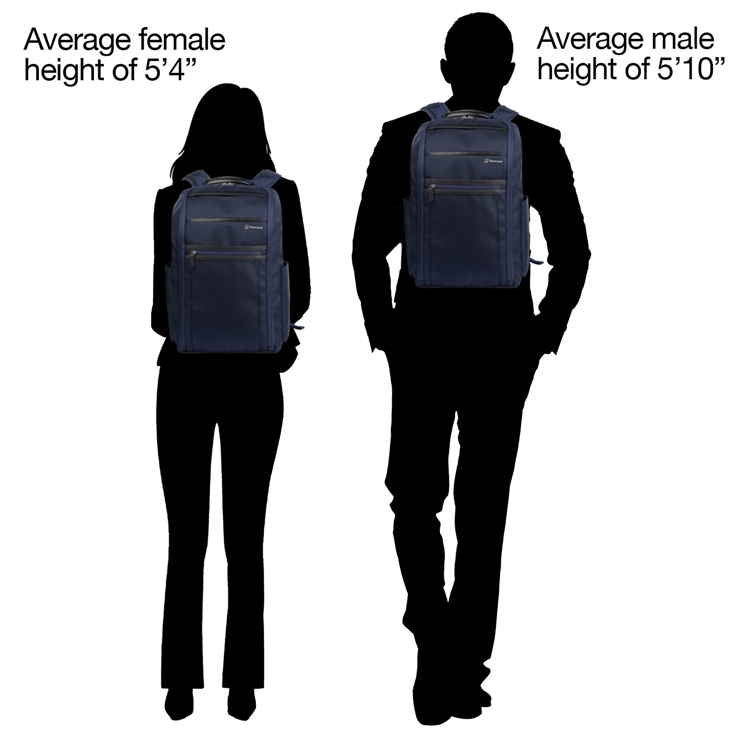 Travelpro Crew Executive Choice 3 Large Backpack Fits Up to 15.6 Laptops and Tablets, USB a and C Ports, Men and Women ( Patriot Blue , Slim ) Patriot Blue Slim U2