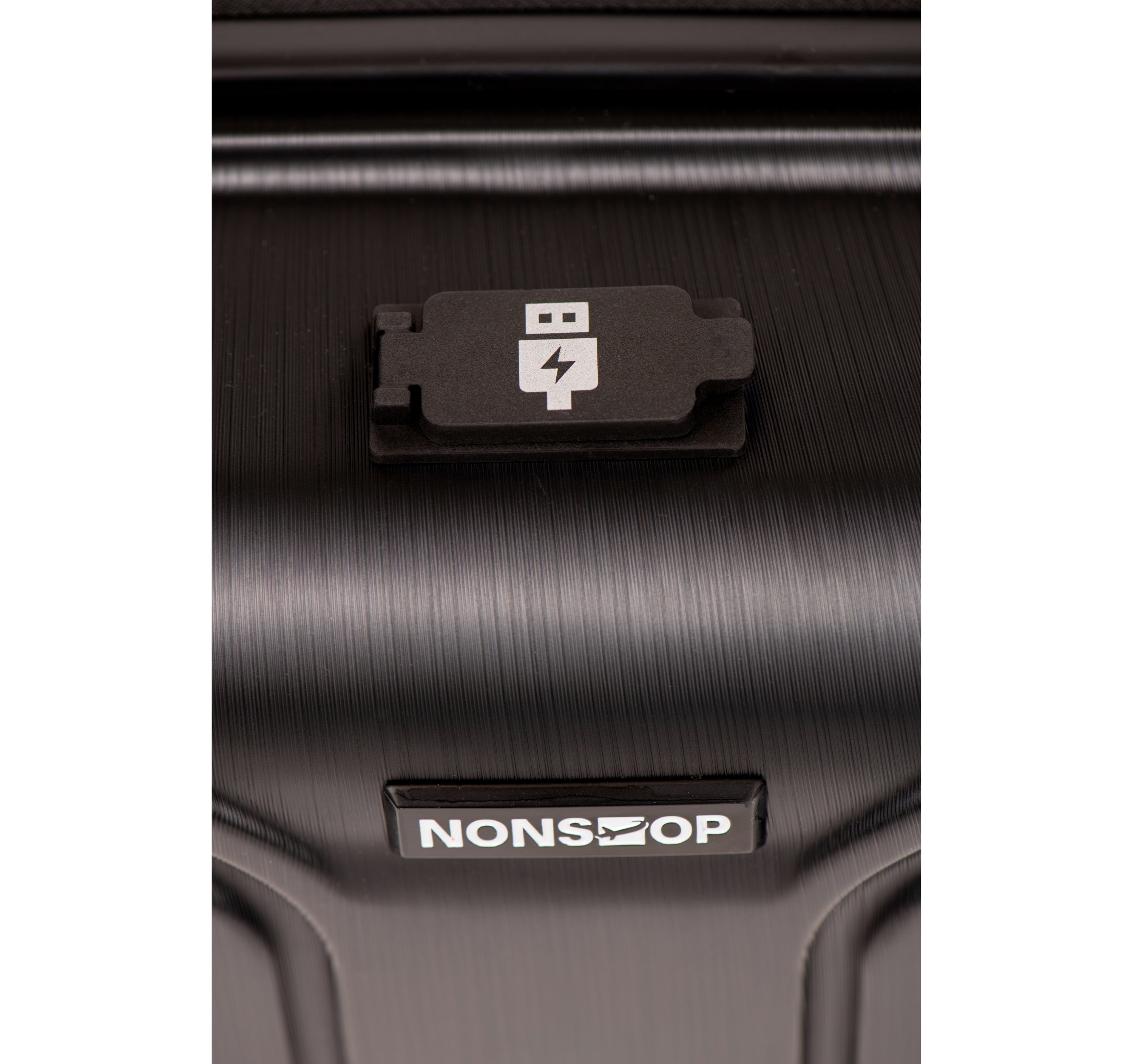 NONSTOP NEW YORK Luggage Expandable Spinner Wheels hard side shell Travel Suitcase Lightweight, TSA Lock, Double USB Port ( Black , Carry-On 21-Inch ) Black Carry On 21 Inch U8