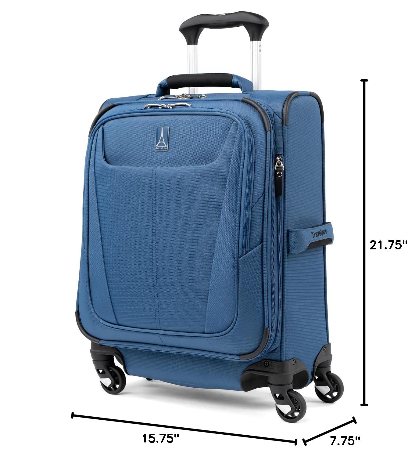 Travelpro Maxlite 5 Softside Expandable Luggage with 4 Spinner Wheels, Lightweight Suitcase, Men and Women ( Ensign Blue , Carry-on 19-Inch ) Ensign Blue Carry On 19 Inch U7