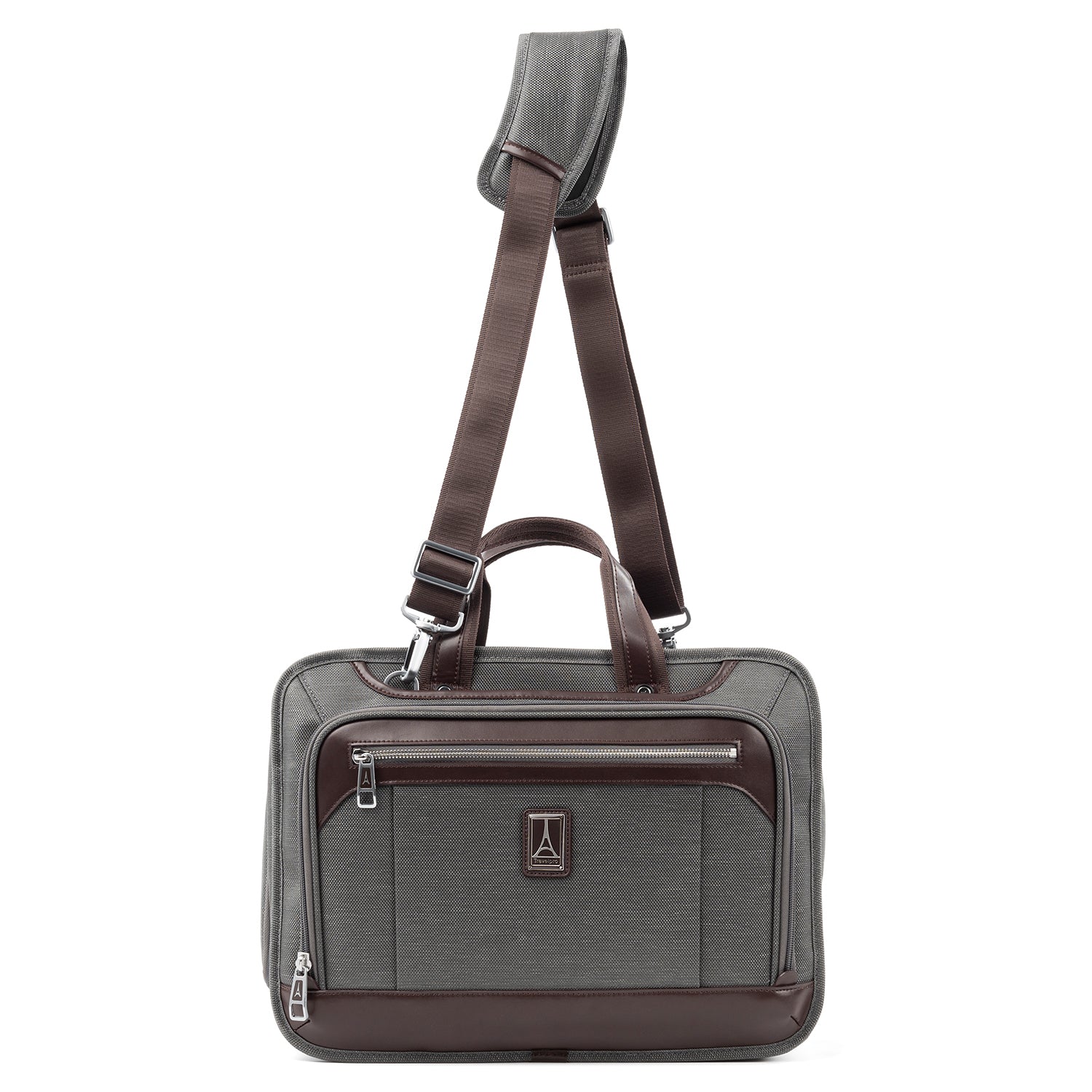 Travelpro Platinum Elite Expandable Business Laptop Briefcase, Fits up to 15.6 Laptop, Work School Travel, Men and Women ( Vintage Grey , 16-Inch ) Vintage Grey 16 Inch U3