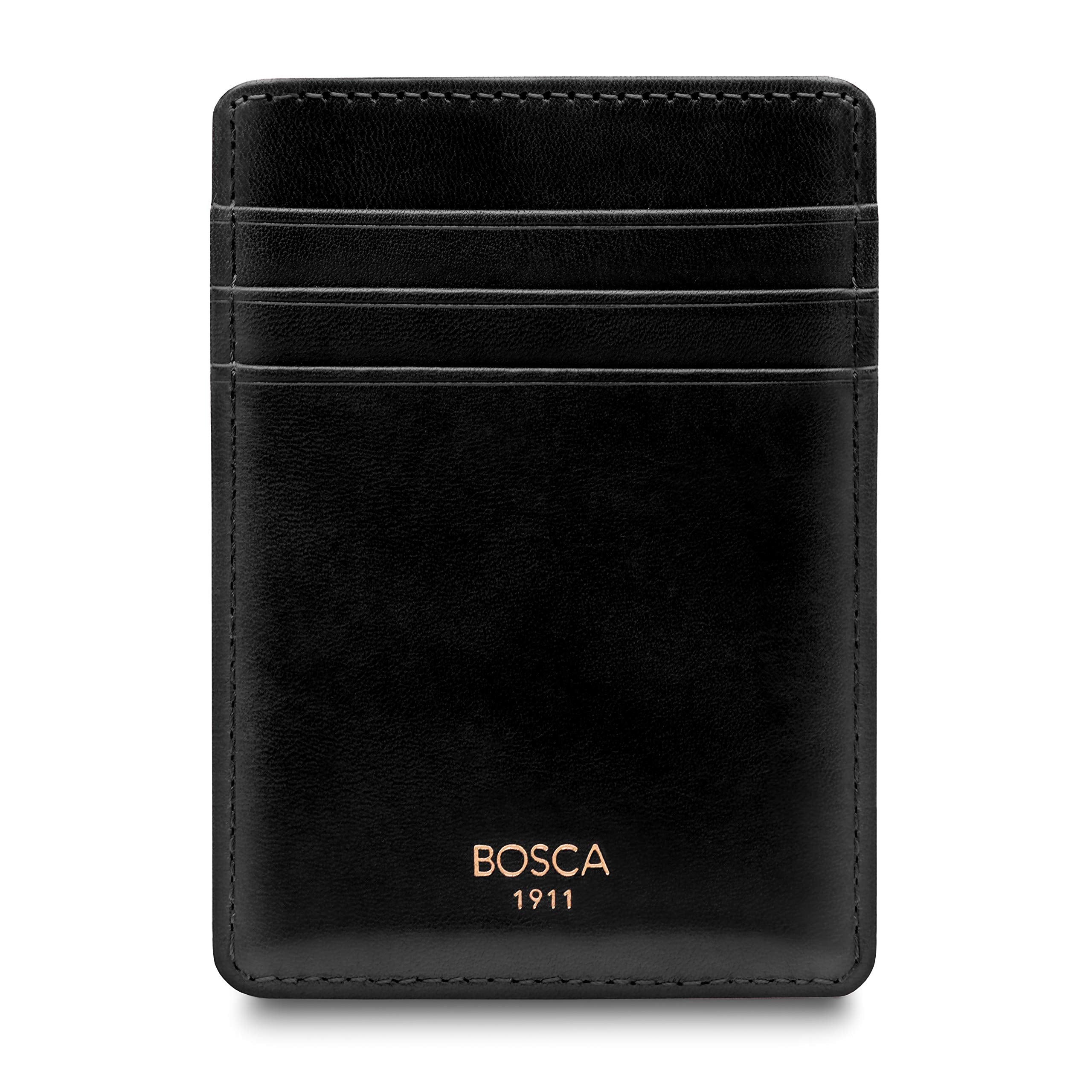 Bosca Old Leather Deluxe Front Pocket Wallet ( Black , One Size ) Black One Size U1