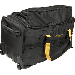 A.SAKS Luggage Lightweight Rolling Trolley Duffel with Wheels ( Black , One Size ) Black One Size U4