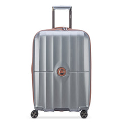 Delsey Paris Carrousel 28" Expandable Carry-On Spinner ( Platinum , Checked-Medium 24 Inch ) Platinum Checked Medium 24 Inch U6