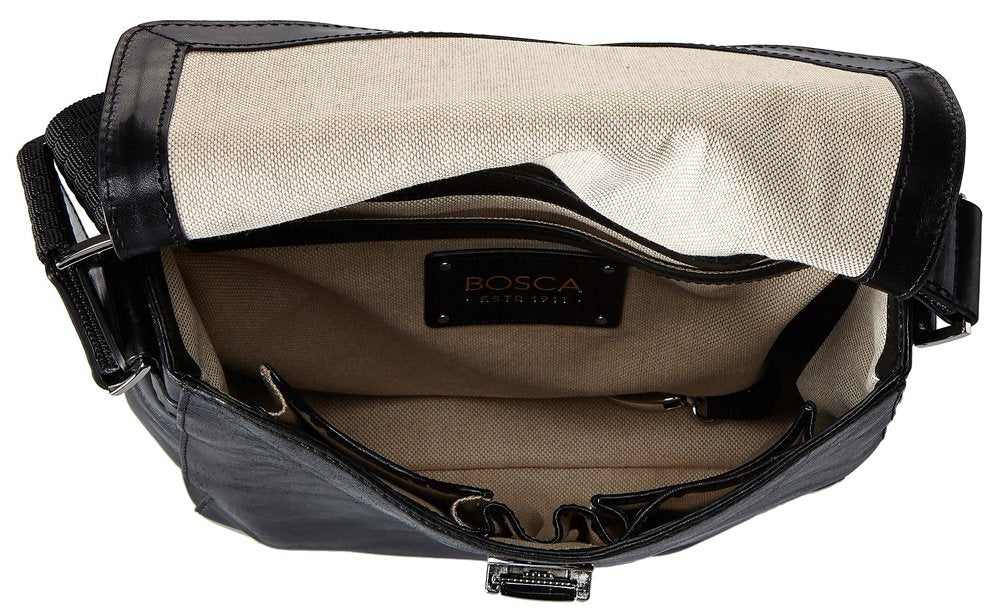 Bosca Old Leather Man Bag ( Black , One Size ) Black One Size U1
