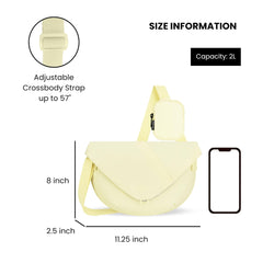 Sherpani Milli, Nylon Flap Crossbody Purse, Medium Shoulder Bag, Travel Crossbody Bags for Women, RFID Protection ( Sol , One Size ) Sol One Size U1