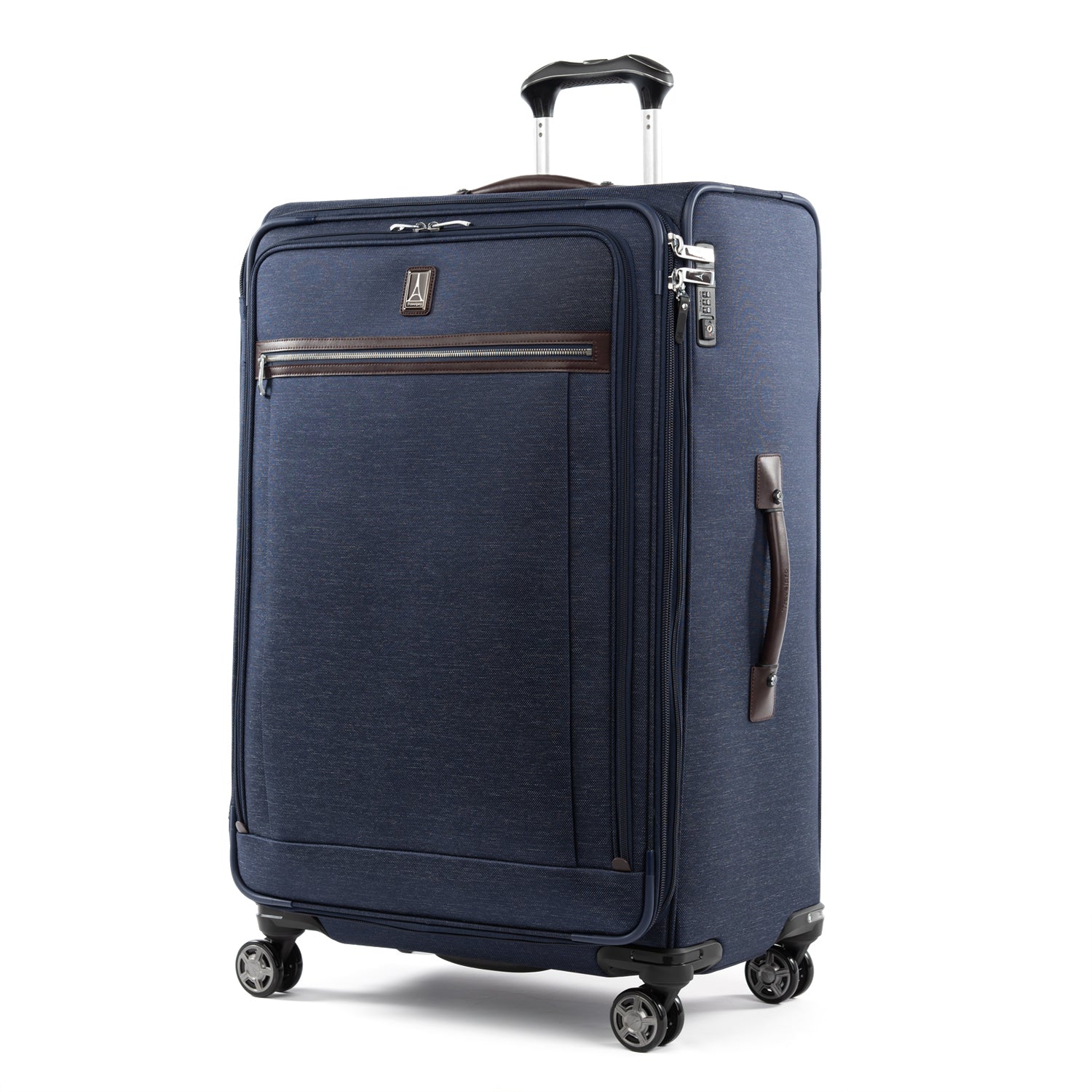 Travelpro Platinum Elite Softside Expandable Luggage, 8 Wheel Spinner Suitcase, USB Port, Suiter, Men and Women U5