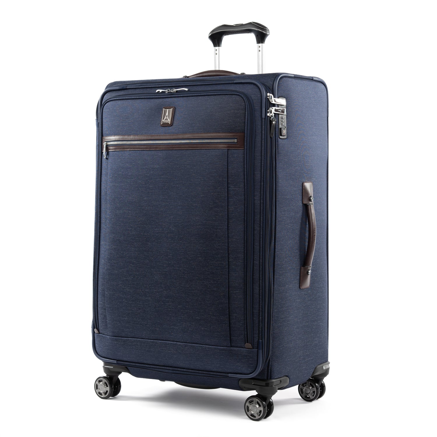 Travelpro Platinum Elite Softside Expandable Luggage, 8 Wheel Spinner Suitcase, USB Port, Suiter, Men and Women U9