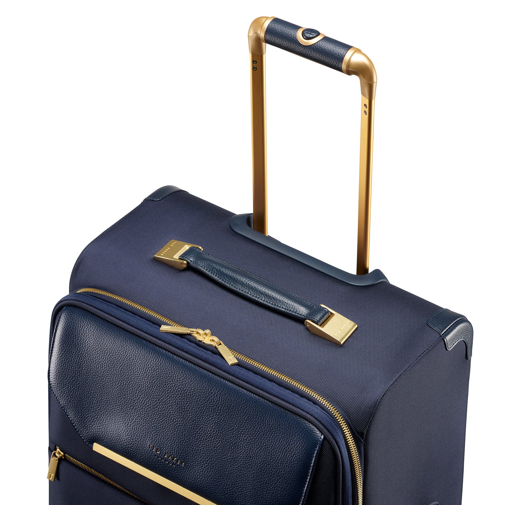 Ted Baker Albany Softside Lightweight Fashion Spinner Luggage Suitcase Navy Checked Large 29 Inch U1