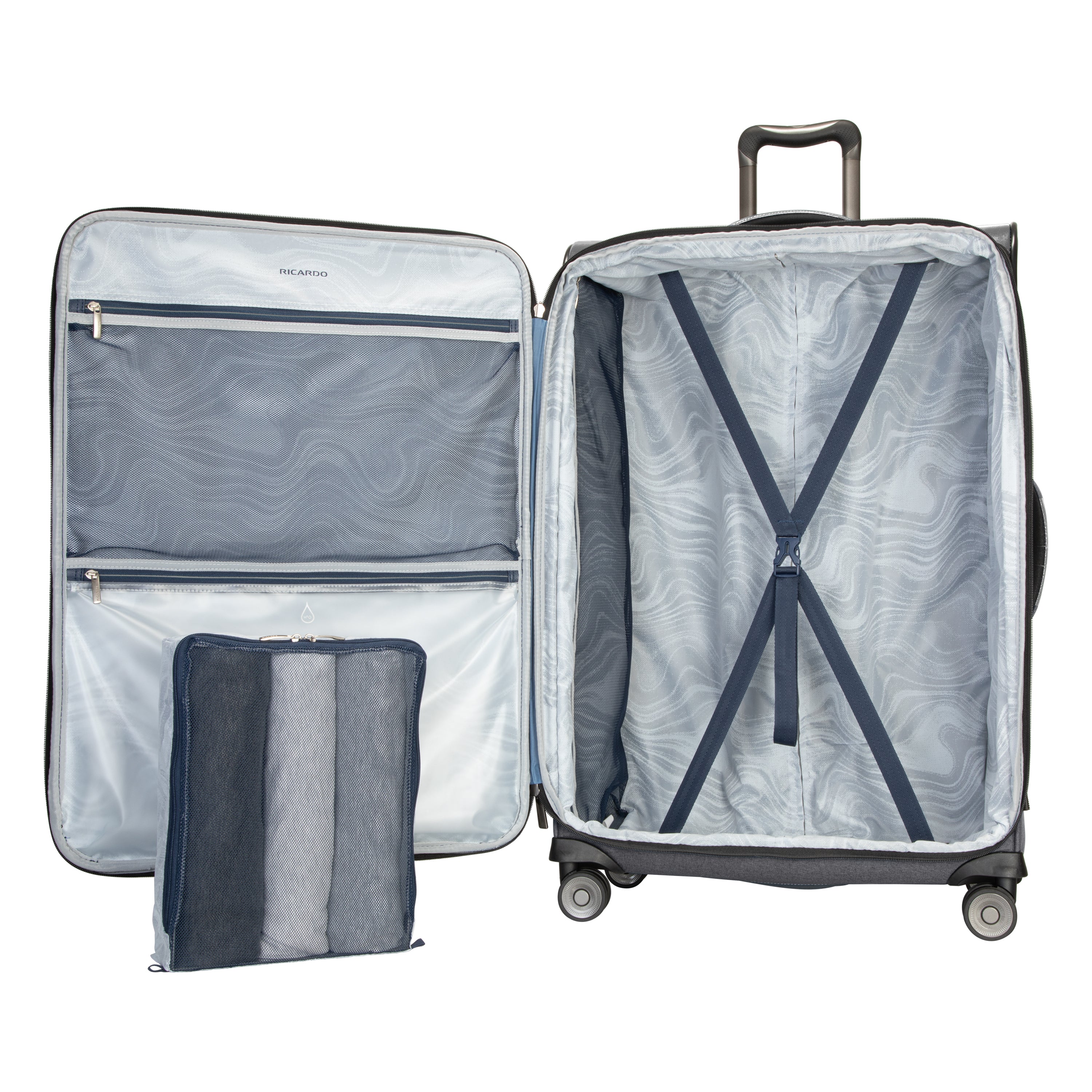 Ricardo Beverly Hills Malibu Bay 3.0 Softside, 4 Wheel Spinner, Lightweight Suitcase, Unisex, Stylish U1