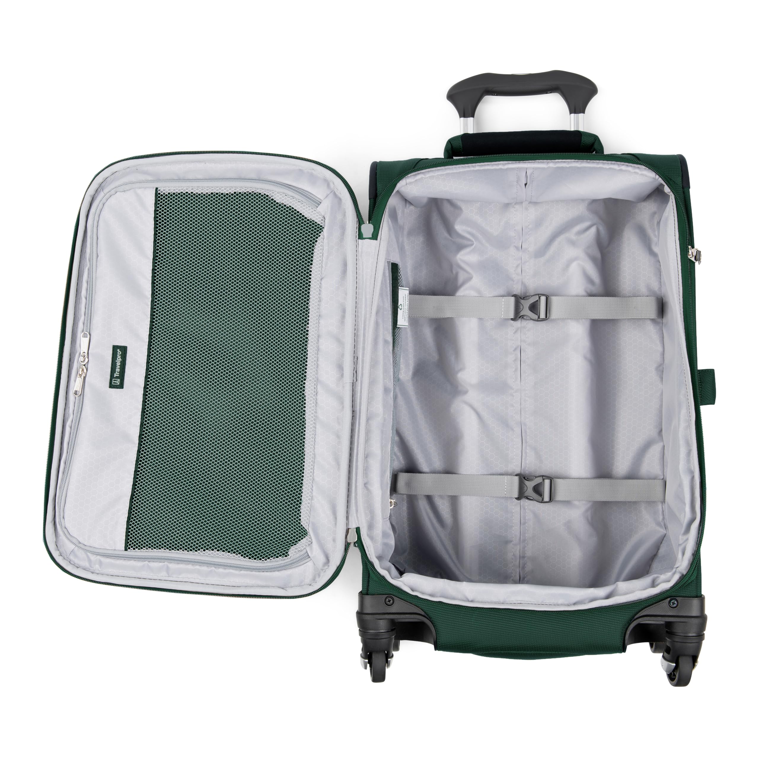 Travelpro Maxlite 5 Softside Expandable Luggage with 4 Spinner Wheels, Lightweight Suitcase, Men and Women ( Green Forest , Carry-on 21-Inch ) Green Forest Carry On 21 Inch U1