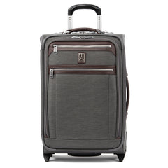 Travelpro Platinum Elite Softside Expandable Luggage, 2 Wheel Upright Suitcase, USB Port, Men and Women Vintage Grey Carry On 22 Inch U8
