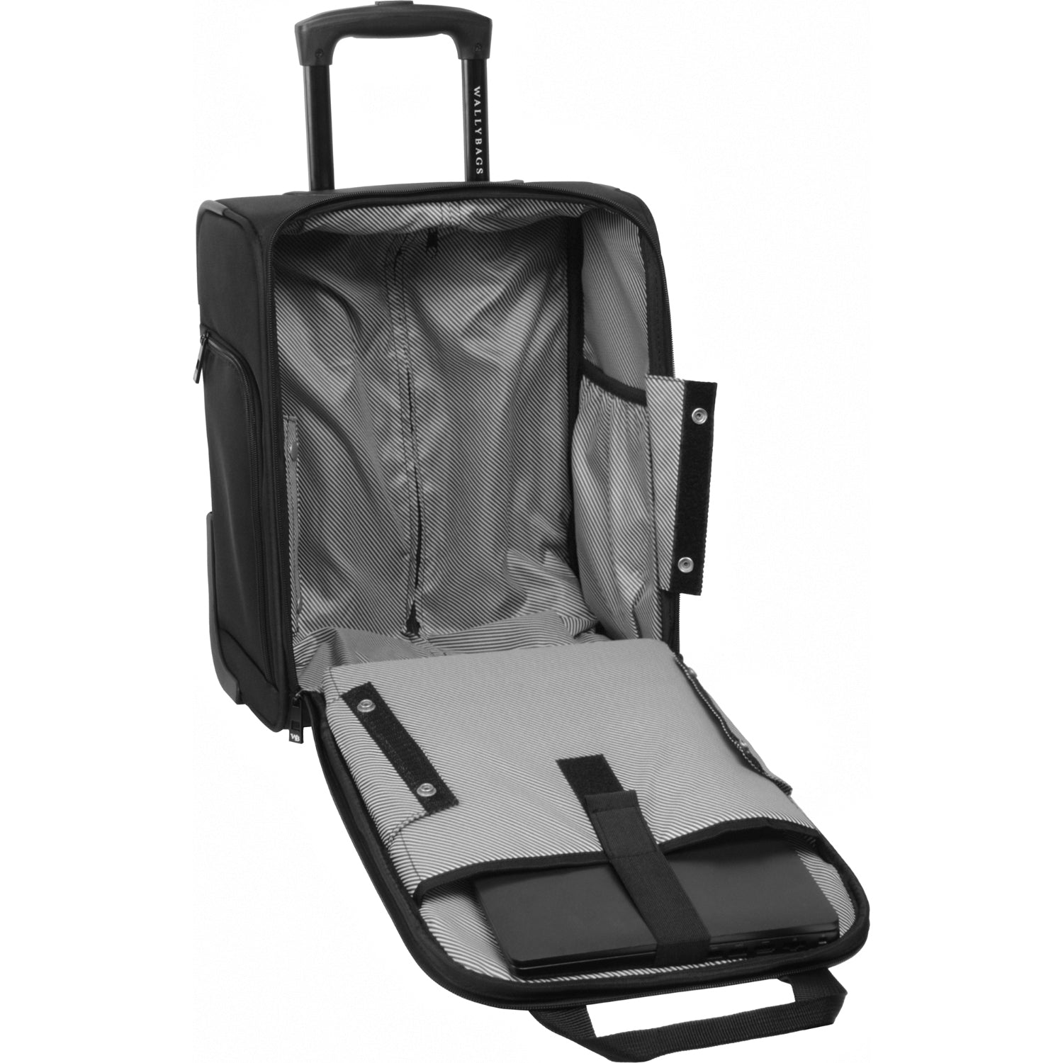 WallyBags Solutions 16 Underseat Bag with Padded Electronics Pockets ( Black , One Size ) Black One Size U4
