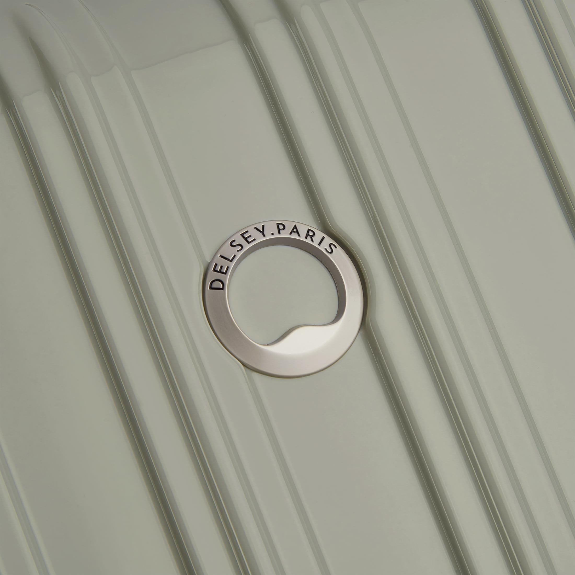 DELSEY Paris Helium Aero Hardside Expandable Luggage with Spinner Wheels ( Latte , Checked-Medium 25 Inch ) Latte Checked Medium 25 Inch U2