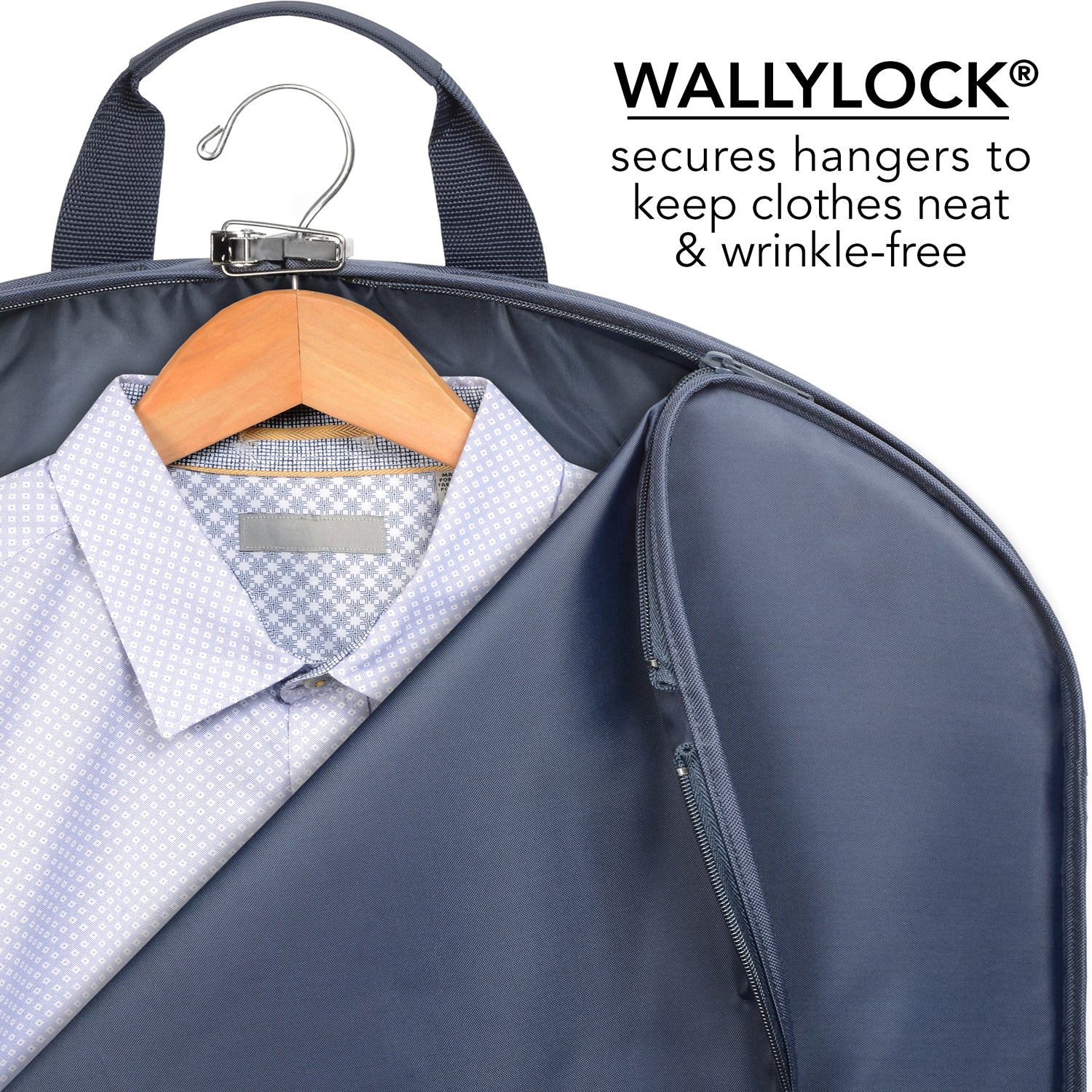 WallyBags 45 Deluxe Extra Capacity Travel Garment Bag with two accessory ( Navy , 45-inch ) Navy 45 Inch U1