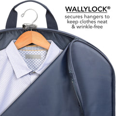 WallyBags 45 Deluxe Extra Capacity Travel Garment Bag with two accessory ( Navy , 45-inch ) Navy 45 Inch U1