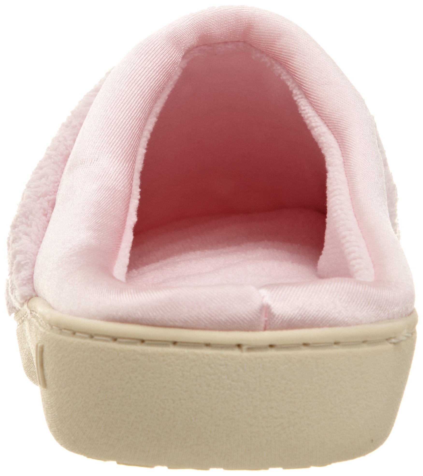 Isotoner Women's Microterry PillowStep Satin Cuff Clog Slippers ( Peony , 9.5-10.5 ) Peony 9 5 10 5 U1