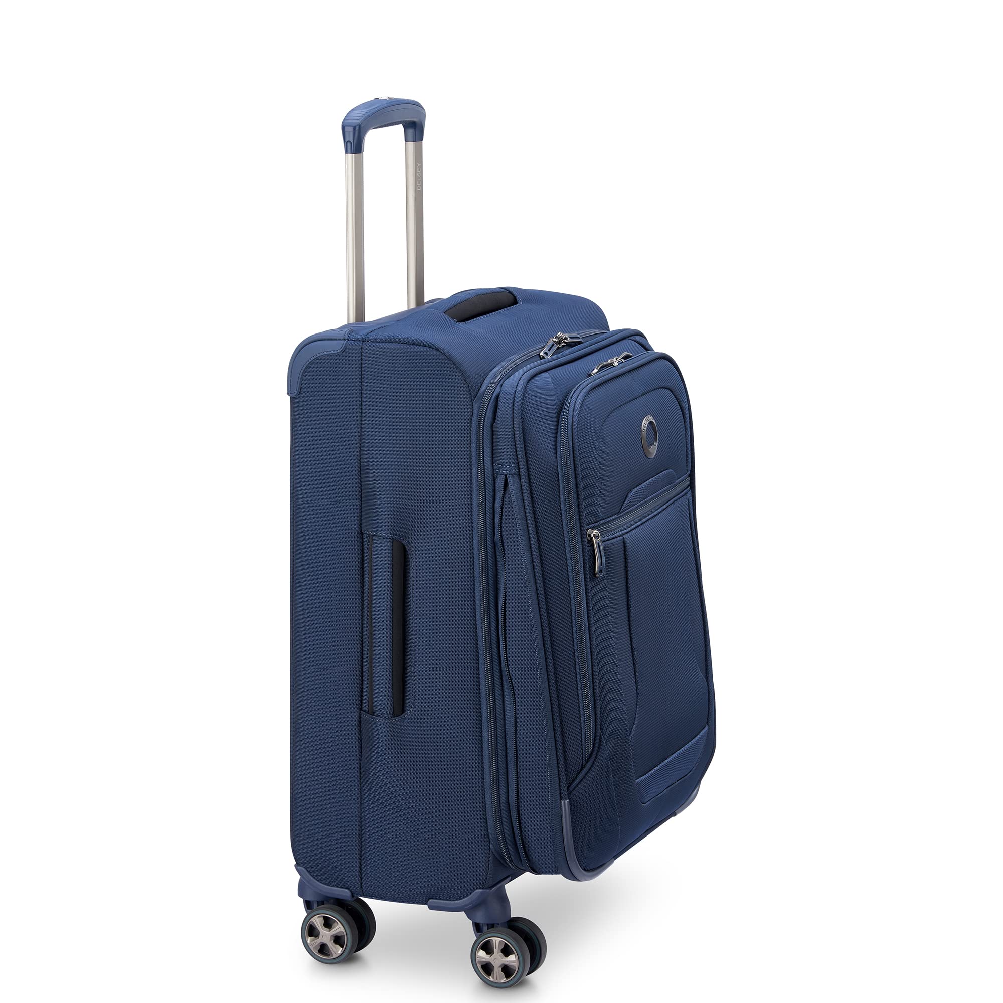 DELSEY Paris Helium DLX Softside Expandable Luggage with Spinner Wheels ( Navy Blue , Carry on 20 Inch ) Navy Blue Carry On 20 Inch U1