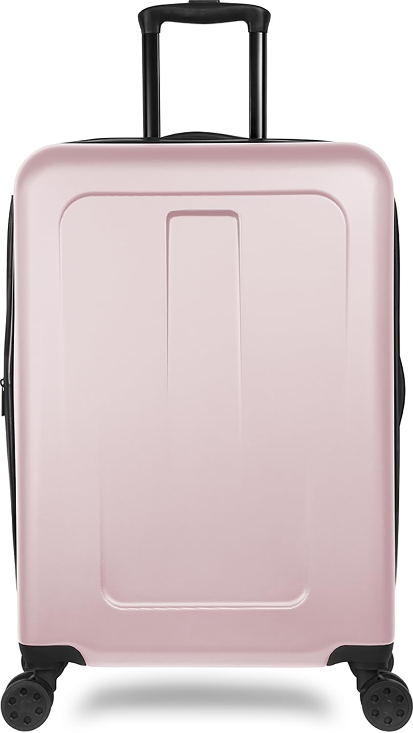 TOTAL TRAVELWARE Passage Expandable Hardside Spinner ( Pink , Checked-Medium 24-Inch ) Pink Checked Medium 24 Inch U1
