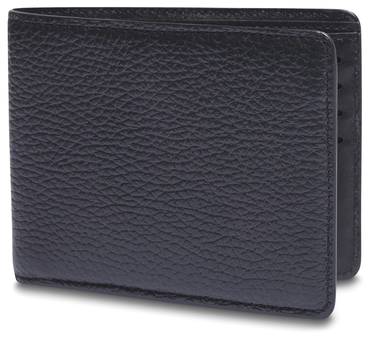 Bosca ITALIA Slim 8-Slot Men's Pocket Wallet Made In Italy, Monfrini Collection ( Black , One Size ) Black One Size U2