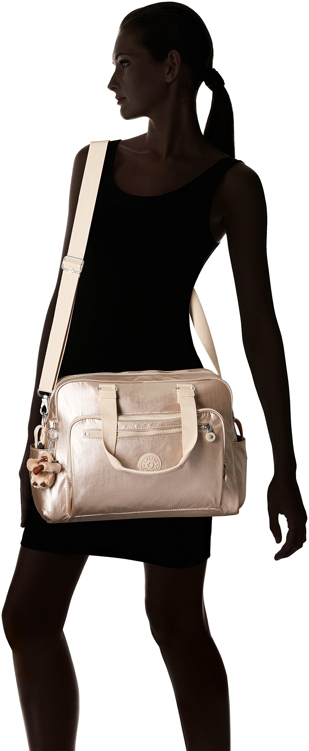 Kipling Alanna Babybag ( Sparkly Gold , One Size ) Sparkly Gold One Size U1