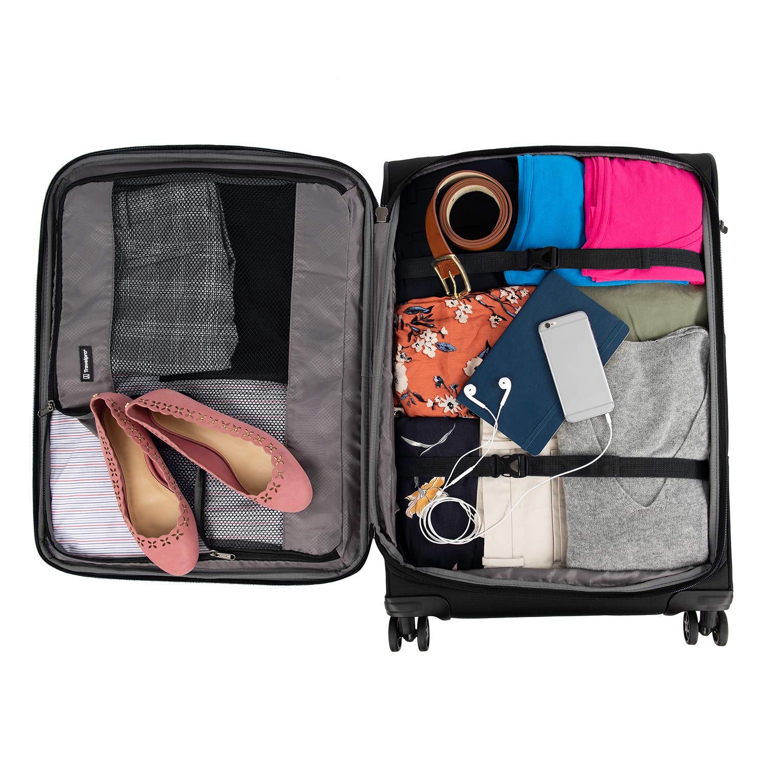 Travelpro Tourlite Softside Expandable Luggage with 4 Spinner Wheels, Lightweight Suitcase, Men and Women U5