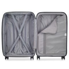 DELSEY Paris Helium Aero Hardside Expandable Luggage with Spinner Wheels ( Latte , Checked-Medium 25 Inch ) Latte Checked Medium 25 Inch U3