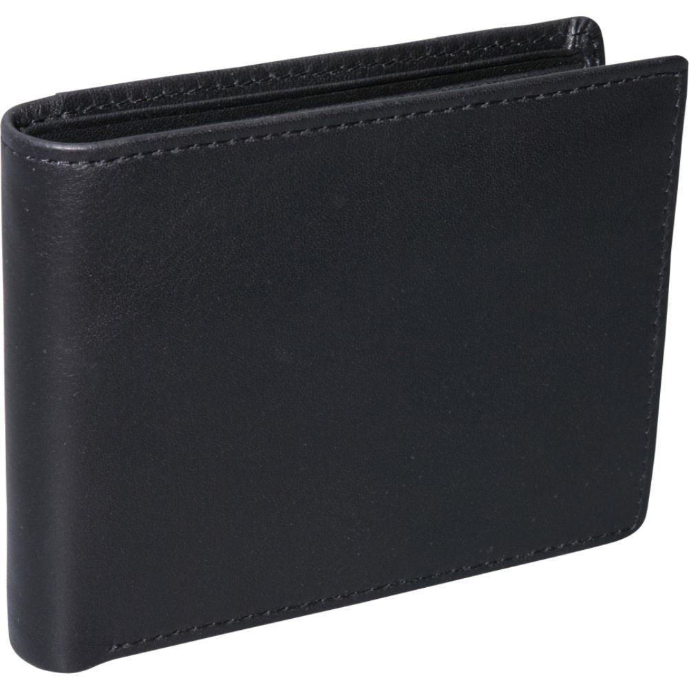Nappa Leather RFID Blocking Euro Commuter Wallet Black One Size U1