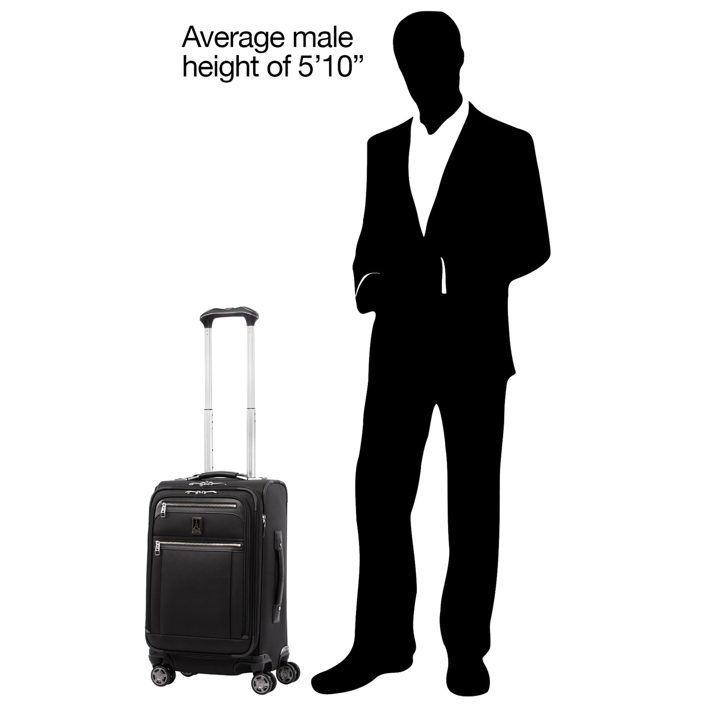 Travelpro Platinum Elite Softside Expandable Luggage, 8 Wheel Spinner Suitcase, USB Port, Suiter, Men and Women U9