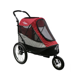 Petique Trailblazer Jogger, Dog Cart for Medium Size Pets, Ventilated Pet Stroller for Cats & Dogs ( Red , One Size ) Red One Size U1