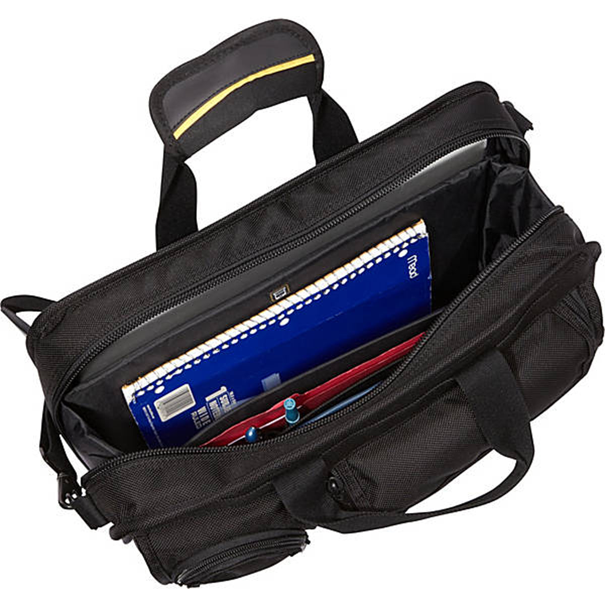 A.Saks Ballistic Nylon Organizer Briefcase ( Black , One Size ) Black One Size U2
