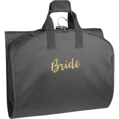 WallyBags 60 Premium Tri-Fold Travel Garment Bag with exterior pocket ( Black - B1 Gold , 60-Inch ) Black - B1 Gold 60 Inch U1