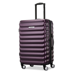 Samsonite Hard-Sided 24-Inch Lightweight Checked Medium Expandable Element Suitcase: Durable, 360 Spinner Wheels, Adjustable Telescopic Handle, TSA-Approved Lock ( Dusk Purple , 24-Inch Checked-Medium ) Dusk Purple 24 Inch Checked Medium U1