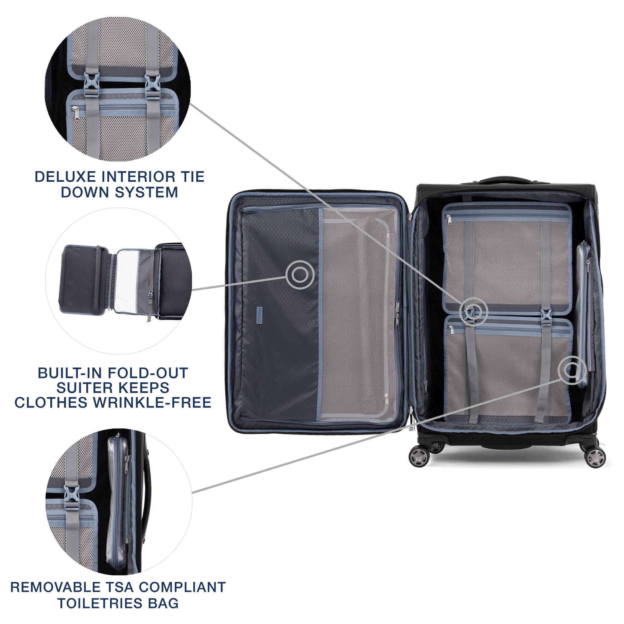Travelpro Platinum Elite Softside Expandable Checked Luggage, 8 Wheel Spinner Large Suitcase, TSA Lock, Men and Women, Checked Large 29-Inch ( Shadow Black , Checked-Large 29-Inch ) Shadow Black Checked Large 29 Inch U17
