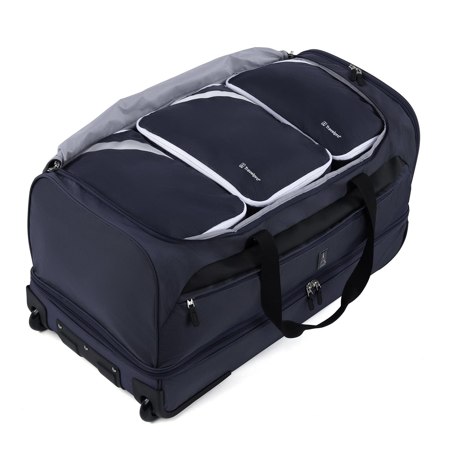 Travelpro Roadtrip 30 Drop-Bottom Rolling Duffel with Packing Cubes ( Navy , 30-Inch ) Navy 30 Inch U5