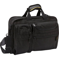 A.Saks Ballistic Nylon Organizer Briefcase ( Black , One Size ) Black One Size U3