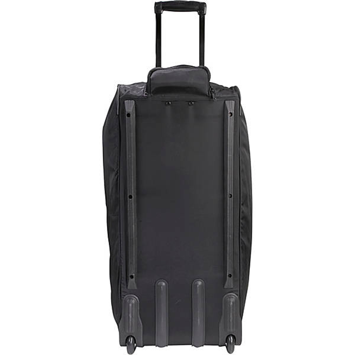 A.SAKS Luggage Lightweight Rolling Trolley Duffel with Wheels ( Black , One Size ) Black One Size U12