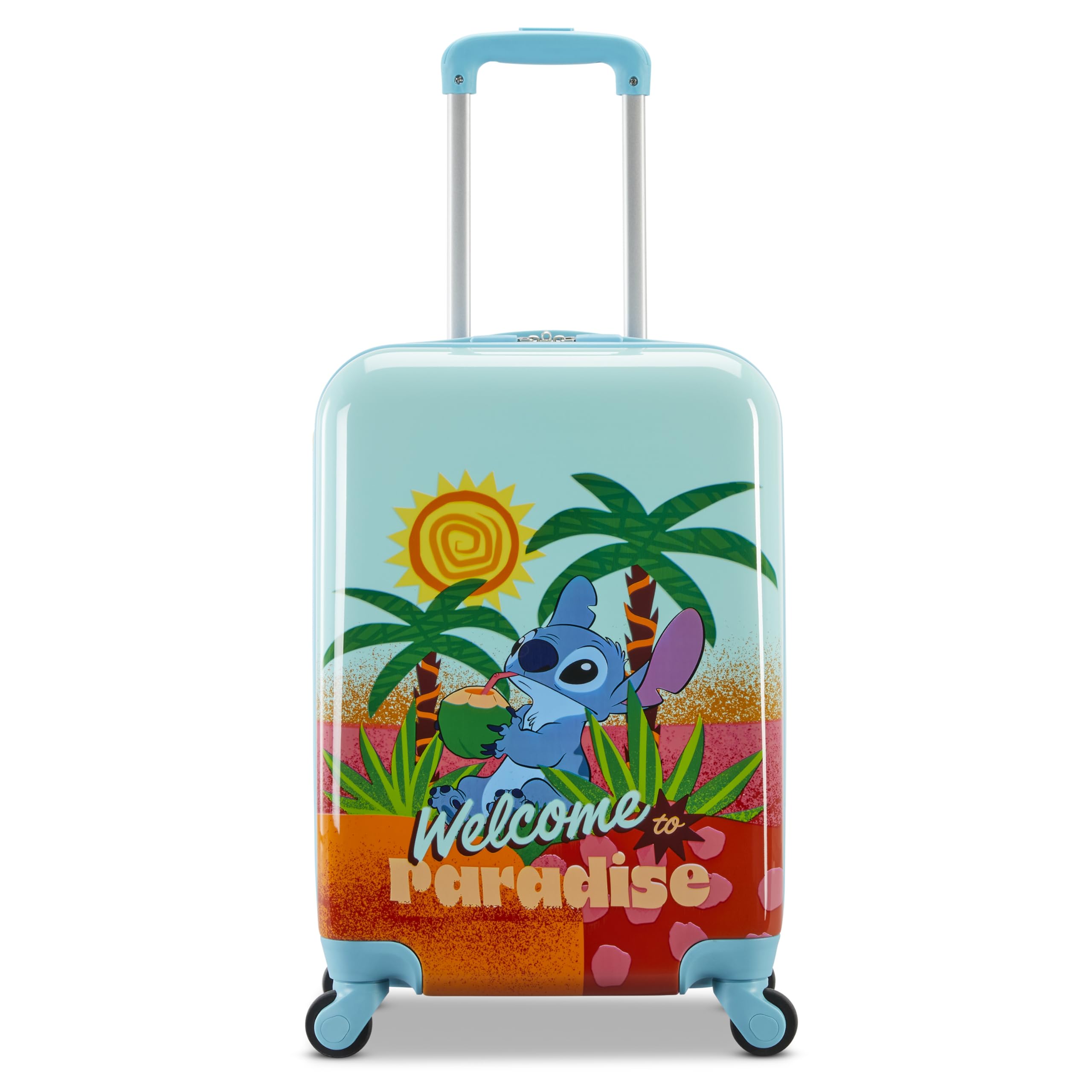American Tourister Disney Carry-On 18-Inch Hardside Luggage with Spinner Wheels ( Stitch , Carry-On 18-Inch ) Stitch Carry On 18 Inch U1