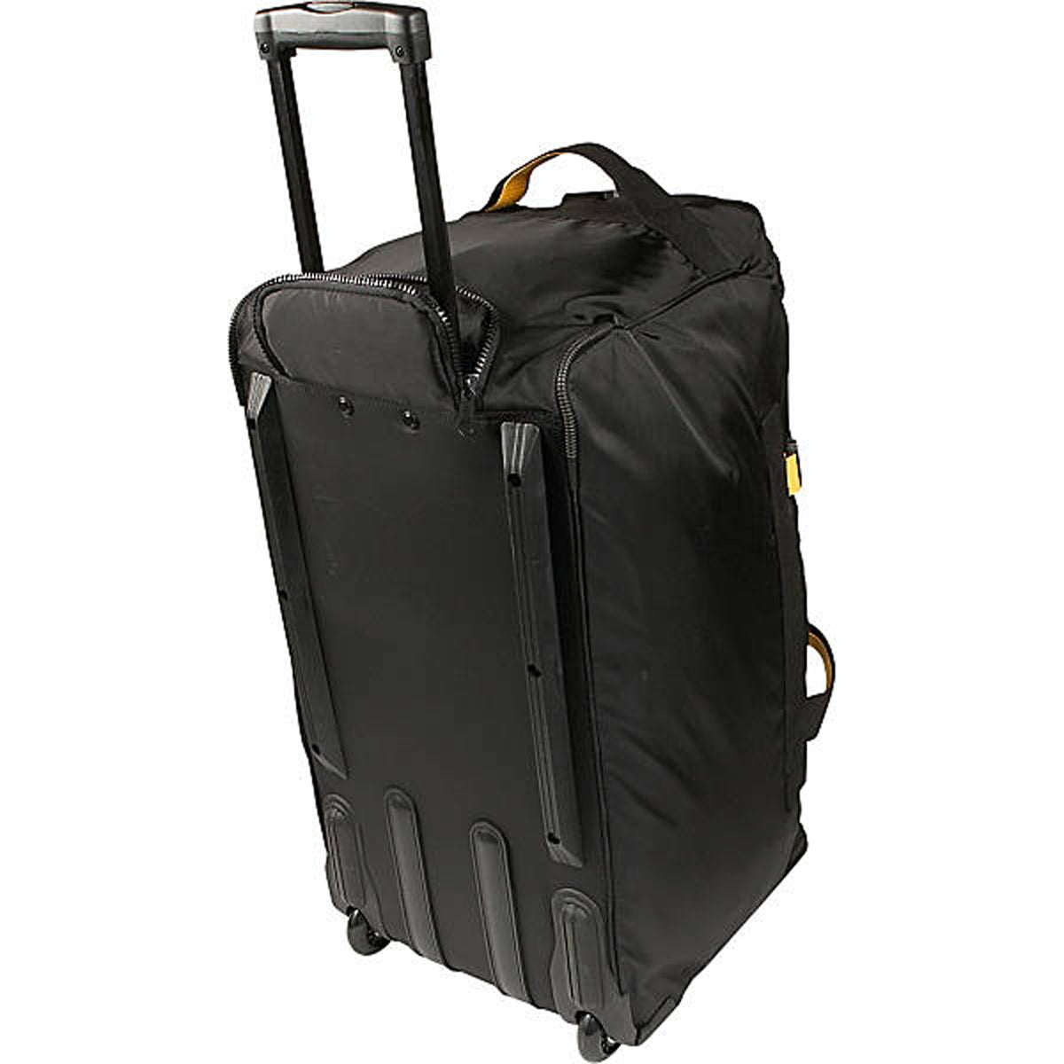 A.SAKS Luggage Lightweight Rolling Trolley Duffel with Wheels ( Black , One Size ) Black One Size U4