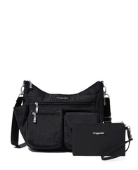 Baggallini Modern Everywhere Bag ( Black Cheetah Emboss , One Size ) Black Cheetah Emboss One Size U1