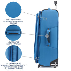 Travelpro Maxlite 5 Softside Expandable Upright 2 Wheel Luggage, Lightweight Suitcase, Men and Women U2