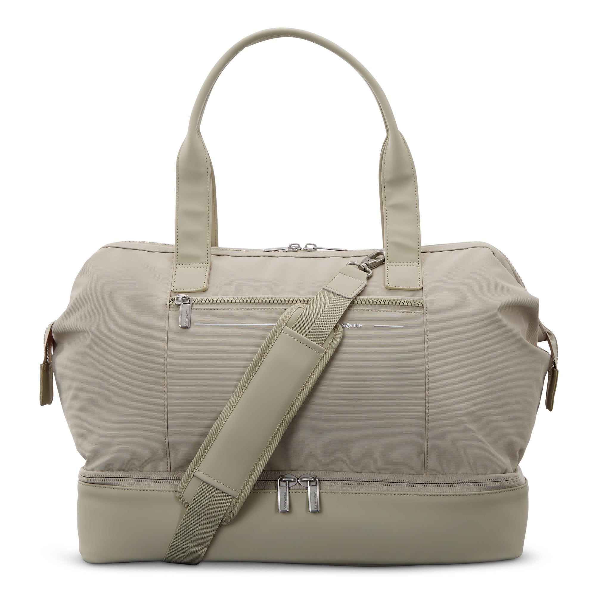 Samsonite Better Than Basic Drop Bottom Weekender ( Limestone Grey , One Size ) Limestone Grey One Size U3