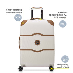DELSEY Paris Chatelet Air 2.0 Hardside Luggage with Spinner Wheels ( Angora , Checked-Large 28 Inch ) Angora Checked Large 28 Inch U3