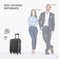 Samsonite Omni Pc Hardside Expandable Luggage with Spinner Wheels ( Black , 3-Piece Set (20/24/28) ) Black 3 Piece Set 20 24 28 U3