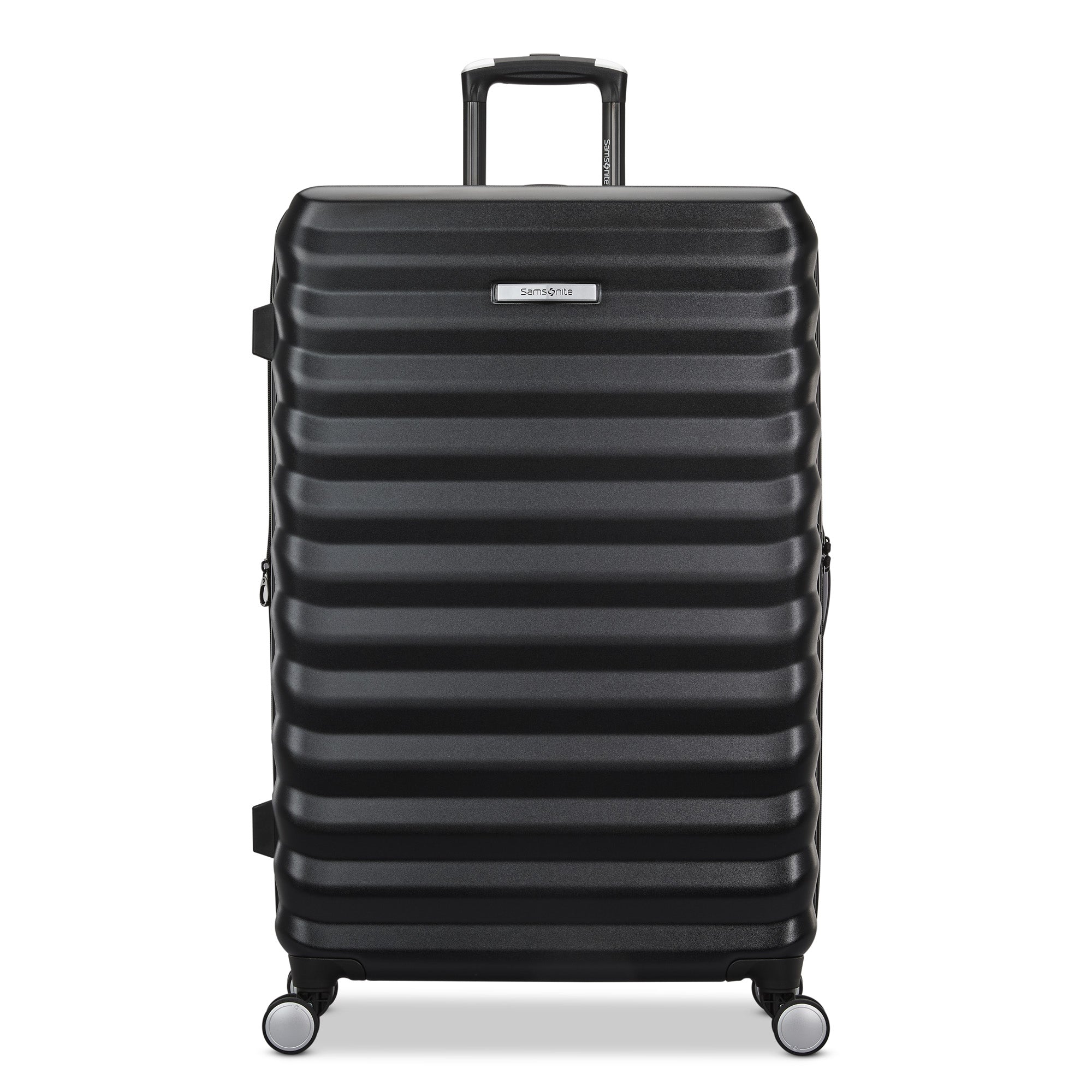 Samsonite Hard-Sided 28-Inch Lightweight Checked Large Expandable Element Suitcase: Durable, 360 Spinner Wheels, Adjustable Telescopic Handle, TSA-Approved Lock ( Alpine Black , 28-Inch Checked-Large ) Alpine Black 28 Inch Checked Large U1