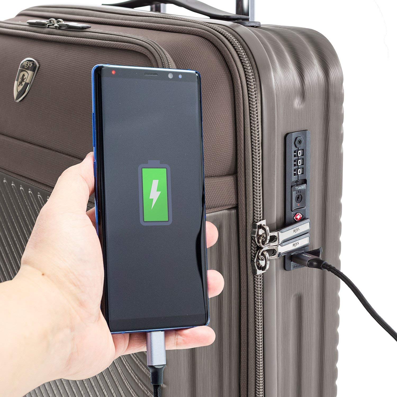 Heys America Charge-A-Weigh II Spinner Luggage U2