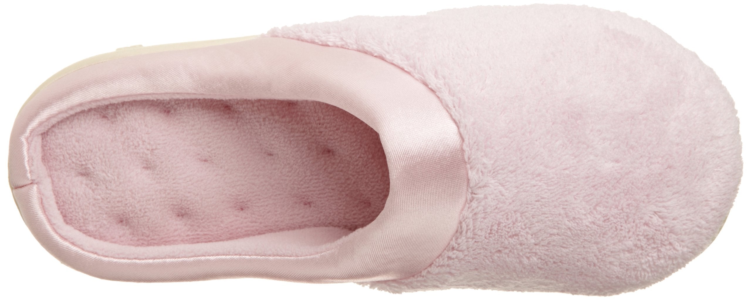 Isotoner Women's Microterry PillowStep Satin Cuff Clog Slippers ( Peony , 9.5-10.5 ) Peony 9 5 10 5 U1