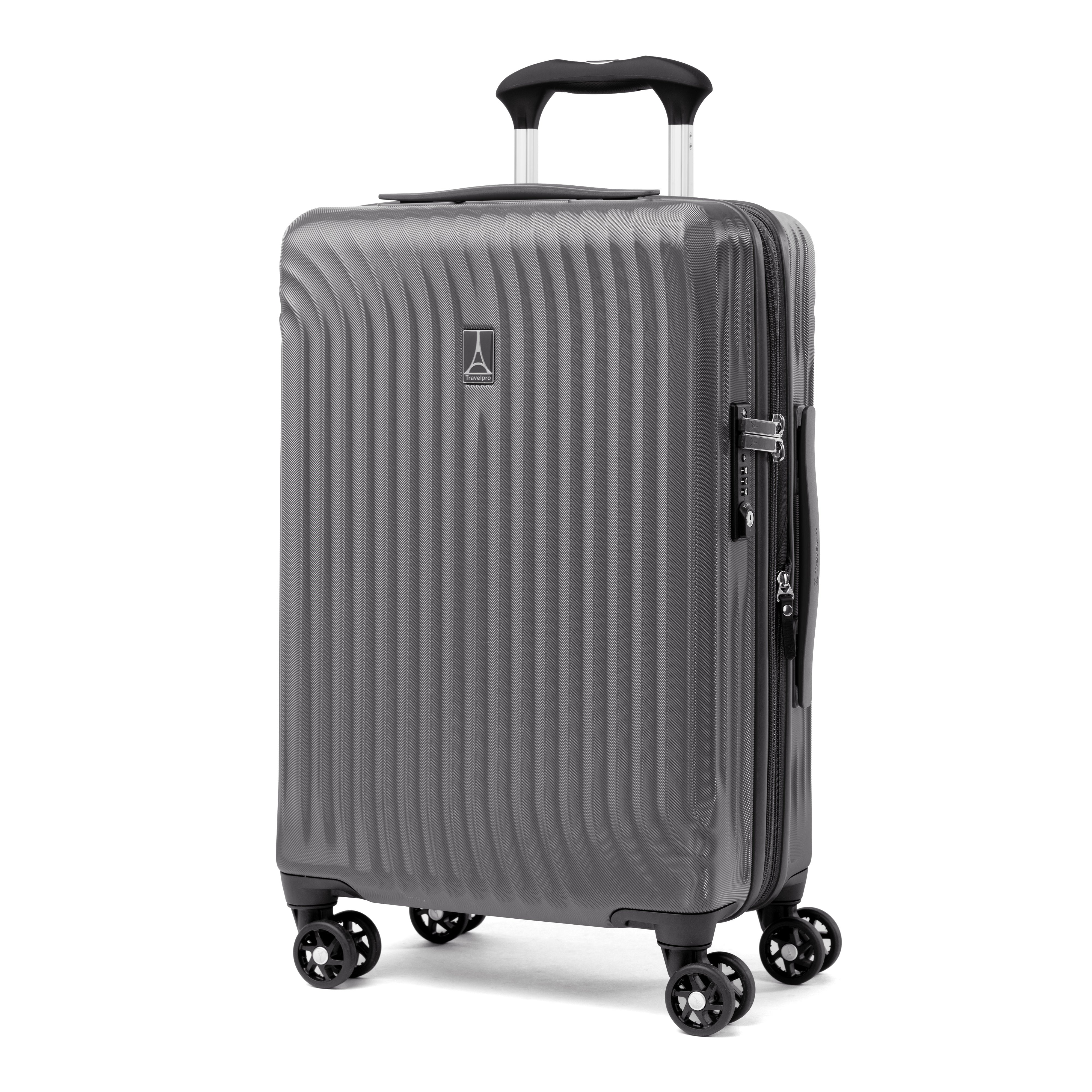 Travelpro Maxlite Air Hardside Expandable Luggage, 8 Spinner Wheels, Lightweight Hard Shell Polycarbonate Shadow Grey 3 Piece Set 21 25 28 U1