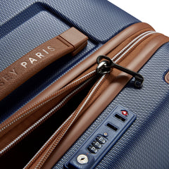 DELSEY Paris Chatelet Air 2.0 Hardside Luggage with Spinner Wheels ( Navy Blue , Checked-26 Inch Trunk ) Navy Blue Checked 26 Inch Trunk U3