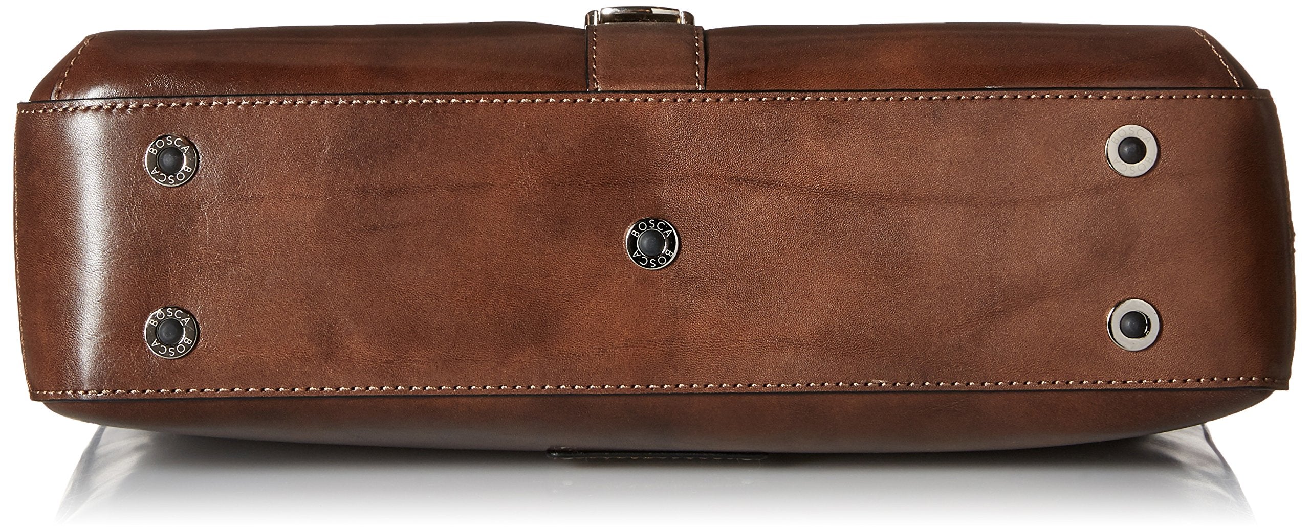 Bosca Old Leather Single Gusset Flapover Brief ( Teak , One Size ) Teak One Size U2